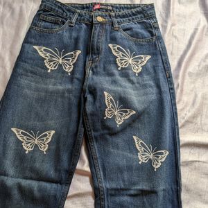 Butterfly Blue Mom Jean's