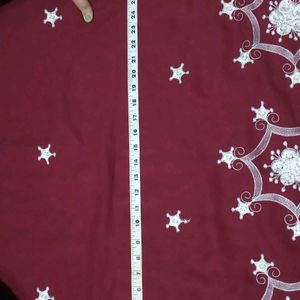 PlusSize Maroon HalfSleev Kurta