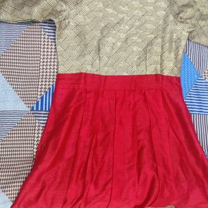 beautiful A- Line red Kurti