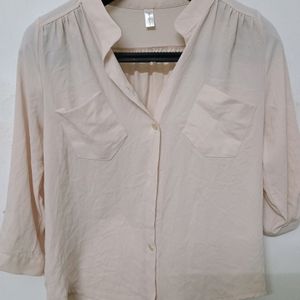 Peach Georgette Top Shirt