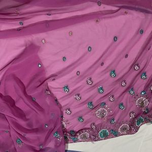 Pink Shining Saree