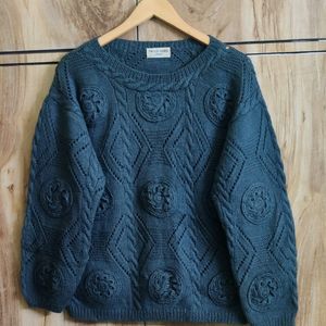 Dark Grey Designer Sweater Size-40-42