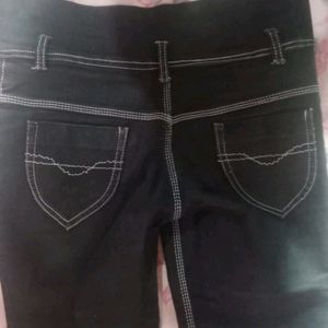 Black 3/4 Jeans For Women/Girls