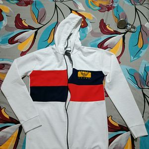 White Shrug With Hoodie