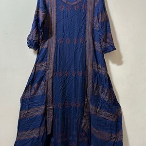 Avaasa Blue Side Open OverCoat Kurtha