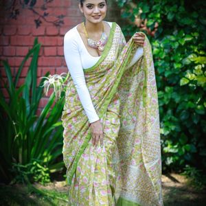 Beautiful Chanderi Cotton Silk Saree