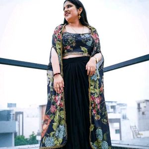 Black Indowestern Dress