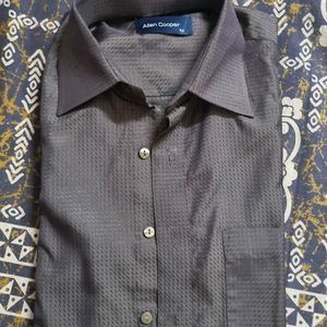 Party Wear Shirt Coffee Colour