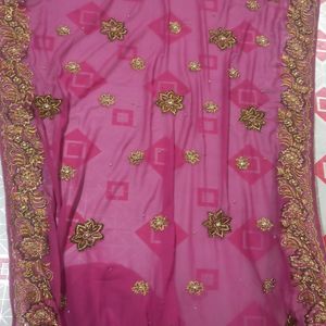 Beautiful Saree With Blouse Purple 💜 Colour