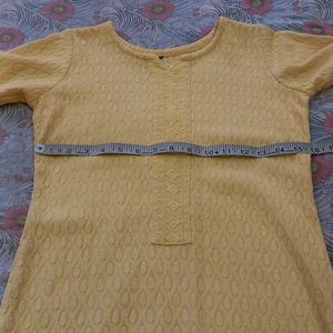 Butter Yellow 🧈 Chikankari Kurti🌻