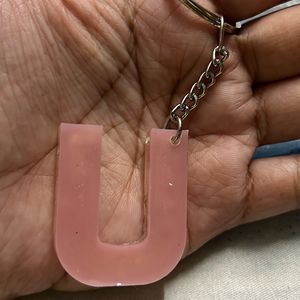 Resin K Letter Keychain | U Letter Same Available