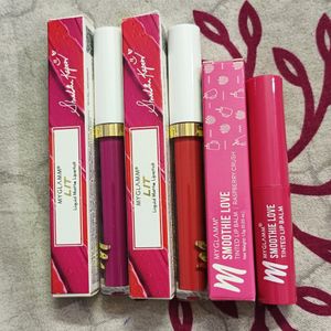 Myglamm Lip Balm And Lit Matte Lipstick Combo