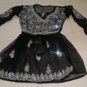 #Black Chikankari Kurti 🤌😻🖤