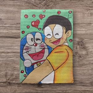 Mini Handmade Cardboard Canvas Painting