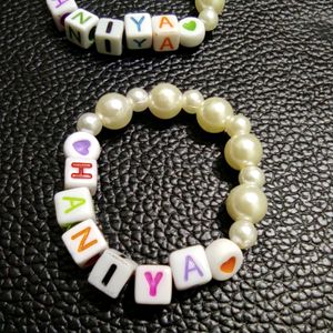 Name Bracelet With White Pearl