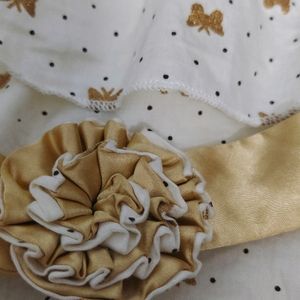 Beautiful Cotton Summer Party Dress With Golden