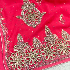 So Nice Pink Colour Saree