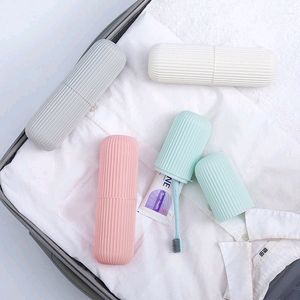 Capsule Shape Travel Toothbrush Toothpaste Case