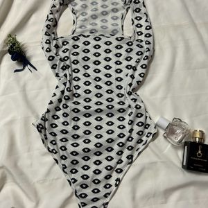 Black & White Polka Dot Bodysuit