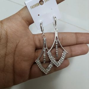 Silver Plated Long Earrings