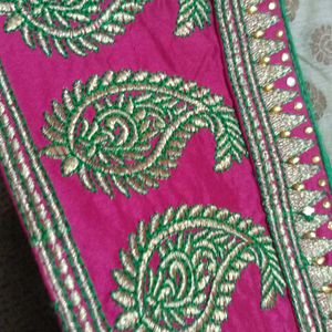 Kurti With Golden and Pink Work