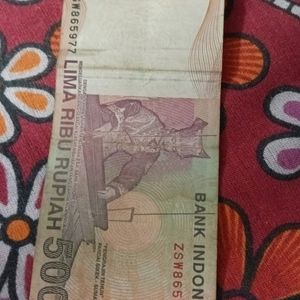 Rare Indonesiaian 5000Rupees.who Banned In Indones