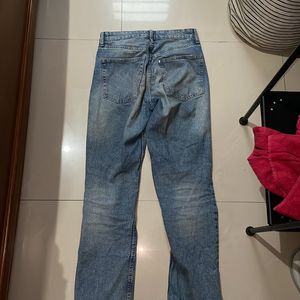 h&m blue straight fit vintage jeans