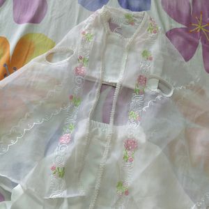 Baby Girl Long Shrug With Skirt And Top