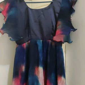 Multicolored Blue Dress