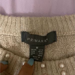 Korean Pearl Deatails Sweater