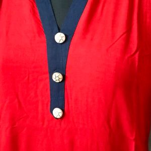 Red Blue Kurta