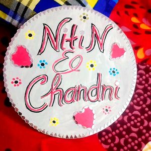 Customize Couples Name With Lippan Art