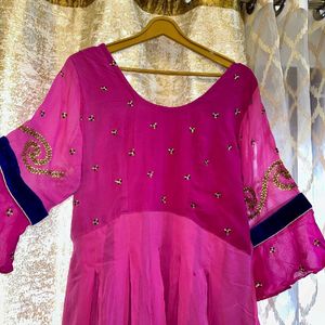 Pinkish Purple Ethnic Gown