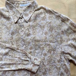 Beige flowery shirt