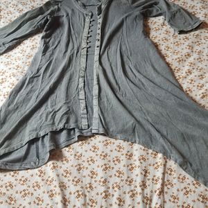 GREY LONG SHRUG