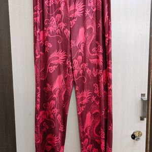 Shein Brand Stretchable Printed Straight Pant