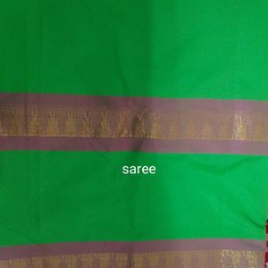 Parrot Green Colour Saree