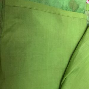 Beautiful Chanderi Green Kurta Set With Dupatta