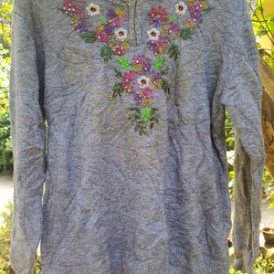 Beautiful Embroidered Winter Sweater