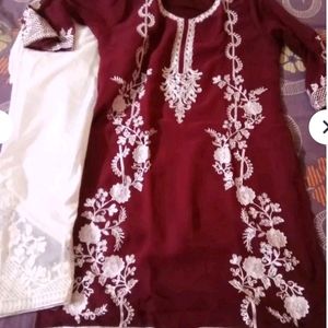 Pakistani Embroidery Work Suit Set