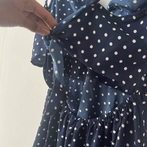 Polka Dot Tie Up Dress