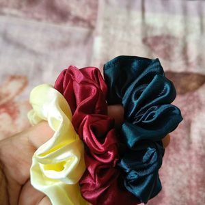 Satin Scrunchies (3 Pcs)