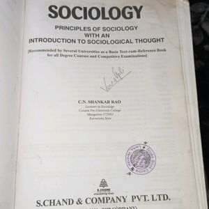 Sociology Book In Good Condition