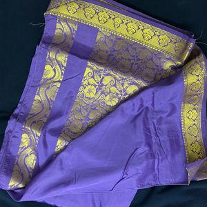 Slightly Damaged Purple Saree