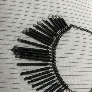 Black Metal Collar Necklace