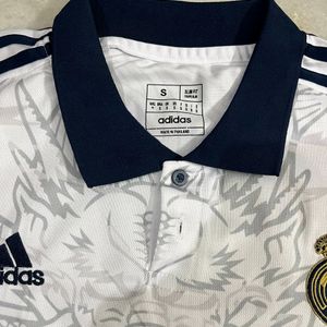 ADIDAS REAL MADRID WHITE DRAGON JERSEY  SIZE S