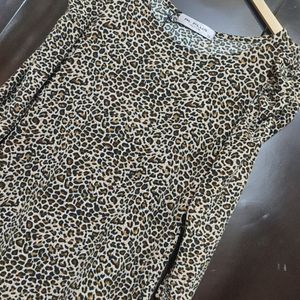 Brown Lion Printed Dress For 34 Bust