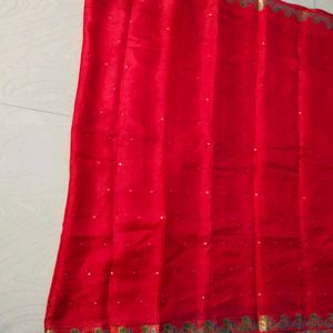 Red Colour Cotton Silk Saree