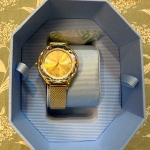 Swarovski Stainless Steel Analog Gold Tone Dial Wo