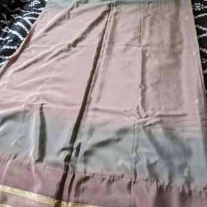 Mauve And Grey Saree